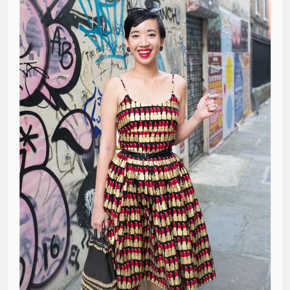 Bernie Dexter XS Lipstick Pinup Dress with pockets